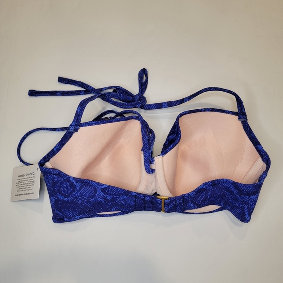 Smart & Sexy Swim Secret Halter Bikini Top | Electric Python Size 34DD NEW! - Picture 10 of 12